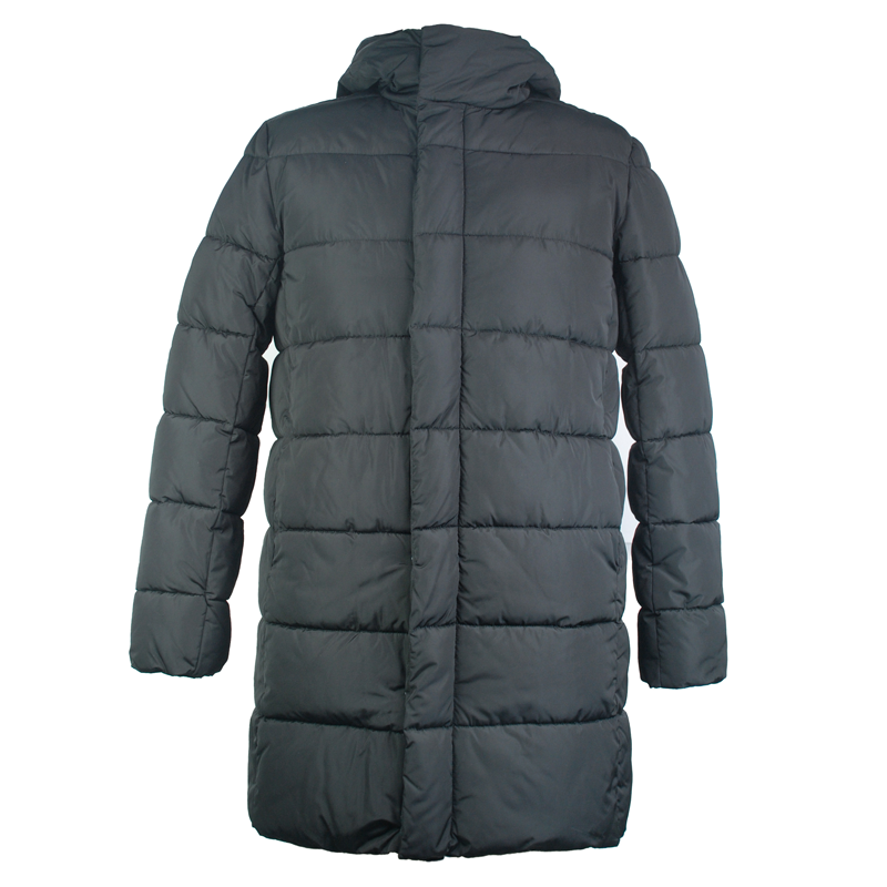 Windproof custom extreme cold medium weight jacket with hood mens long coats for winter